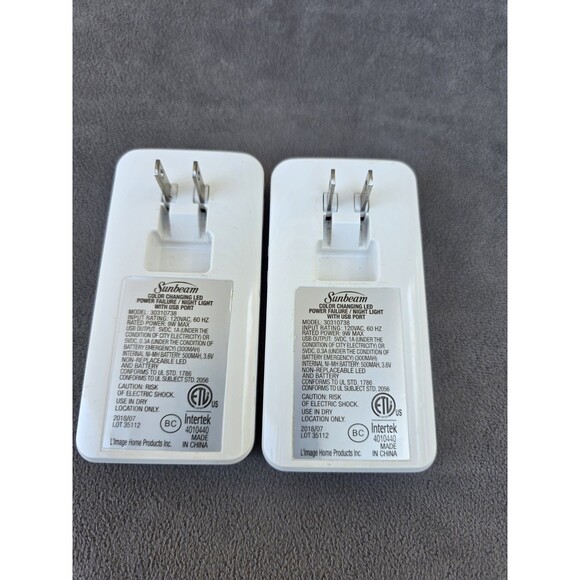 Sunbeam Night Light Power Failure Motion Sensor LED Flashlight 2 Pack - Picture 3 of 4